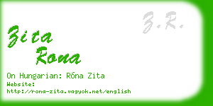 zita rona business card